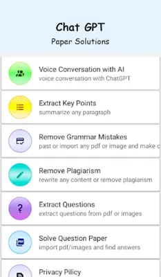 Chat Gpt PDF papers solutions android App screenshot 4